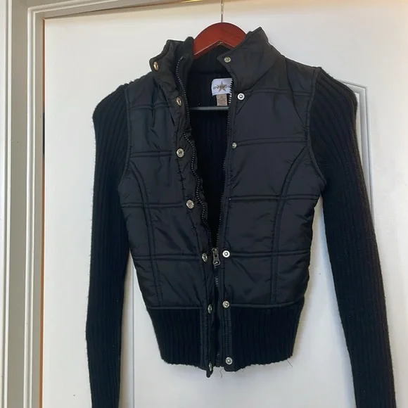 Vintage style front zipper/snap buttons moto jacket!Very stylish!Great condition - Picture 3 of 5